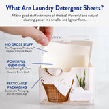 Clean People Laundry Detergent Sheets- Recyclable Packaging, Hypoallergenic, Stain Fighting, Works with All Machines including HE (384 Count, Fresh
