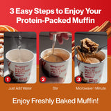 Bootylicious | High-Protein Muffin | 25g Protein, 7g Net Carbs, 2.32-2.75oz Cup, 12-Pack (Cinnamon Bun)