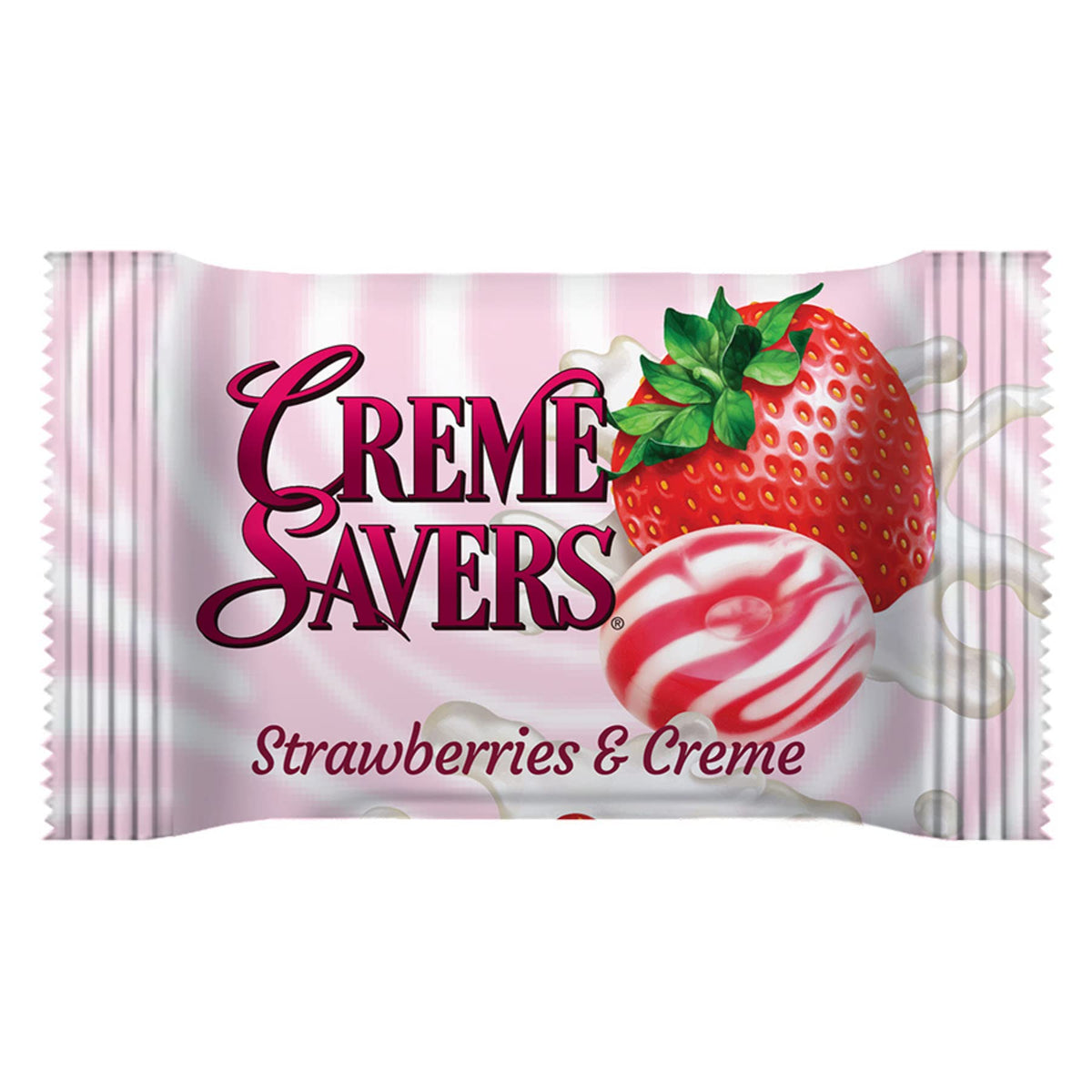 Creme Savers Strawberries and Creme Hard Candy | The Taste of Fresh Strawberries Swirled in Rich Cream | The Original Classic Brought To You By Iconic