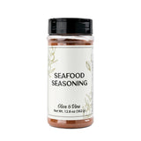 Olive & Vine Seafood Seasoning, Savory Blend, For Grilled & Baked Dishes, Rich Tradition, Authentic Taste, For Global Recipes (12.8 Ounce)