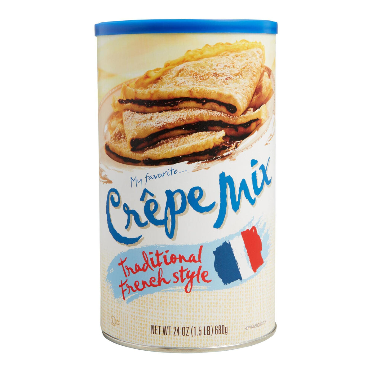 My Favorite Crepe Mix Traditional French Style - Quick Pantry Staples for Crepe Maker - Gourmet French Crepes Mix with Unbleached Wheat Flour & Nonfat Milk - French Pancakes Mix Collection (24 oz)