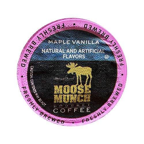 Moose Munch Coffee by Harry & David, Maple Vanilla, 100 Single Serve Cups Medium Roast