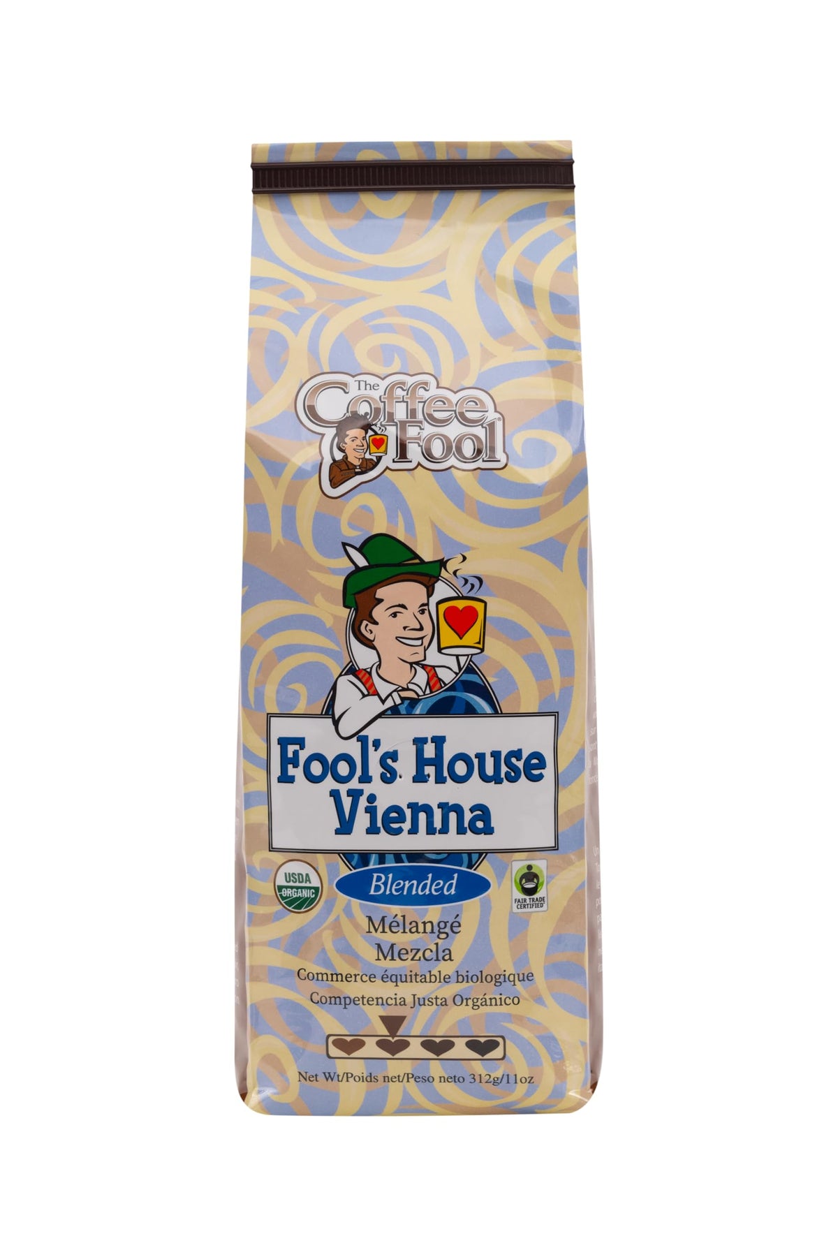 Coffee Fool's Organic Fair Trade House Vienna (Coarse Grind)