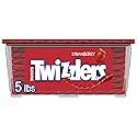 TWIZZLERS Twists Strawberry Flavored Licorice Style, Chewy Holiday Candy Tub, 5 lb