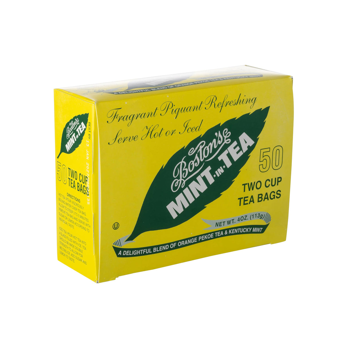 Boston Tea Mint-In-Tea, 50-Count Boxes (Pack of 6)