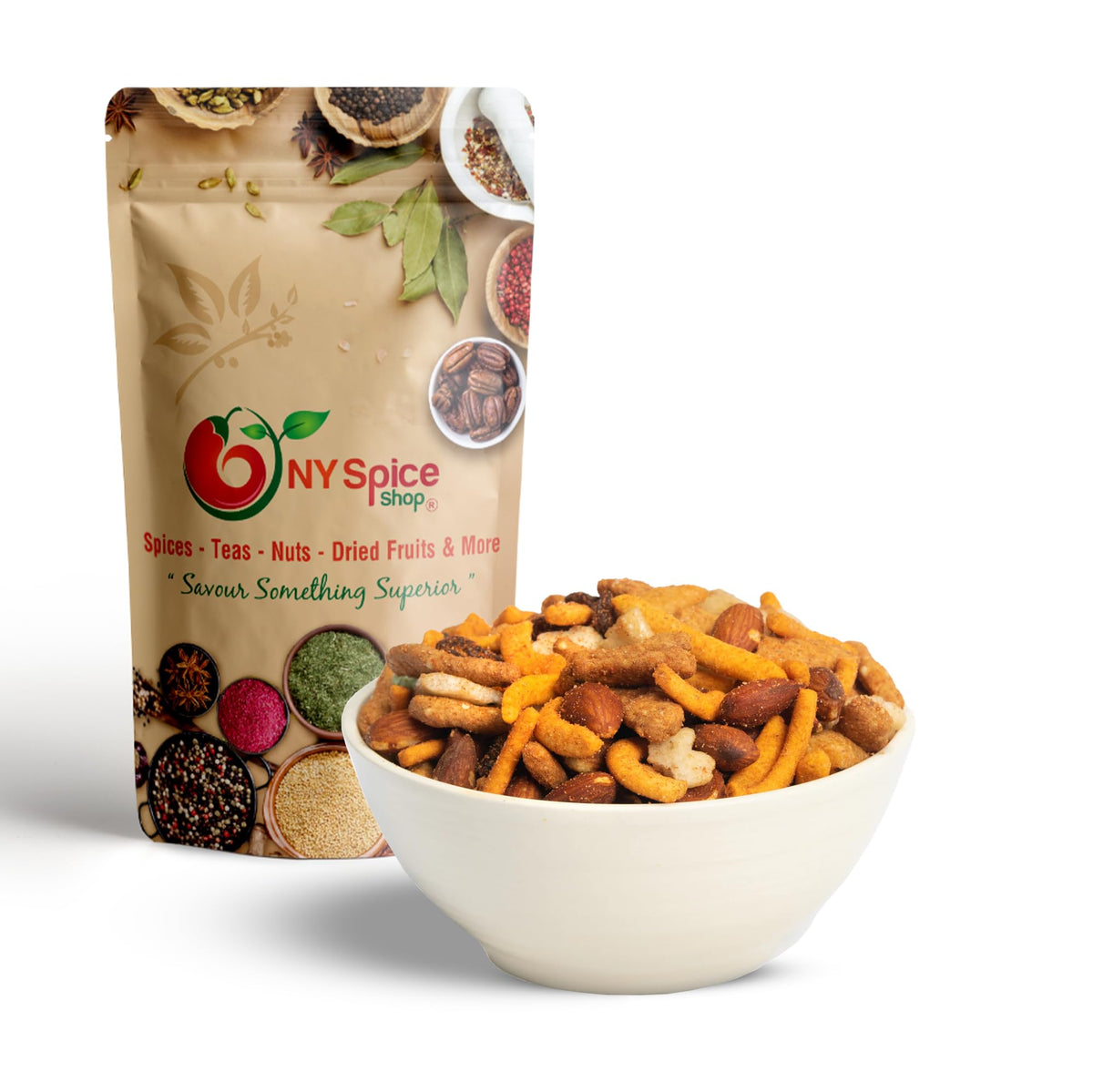 NY SPICE SHOP Cajun Hot Mix - 3 lbs. (Pound) Hot Cajun Snack Mix - Crunchy Spicy Snack Mix - Hot Cajun Snacks Spicy Mix - Sweet & Salty Nutty Crunchy
