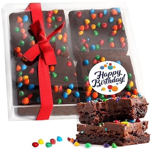 Happy Birthday To You 4 Pack Individually Wrapped Brownies
