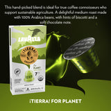 Lavazza ¡Tierra! for Planet Aluminum Capsules Compatible with Nespresso* Original Machines, Medium Espresso Roast, 100% Arabica (60 Capsules)