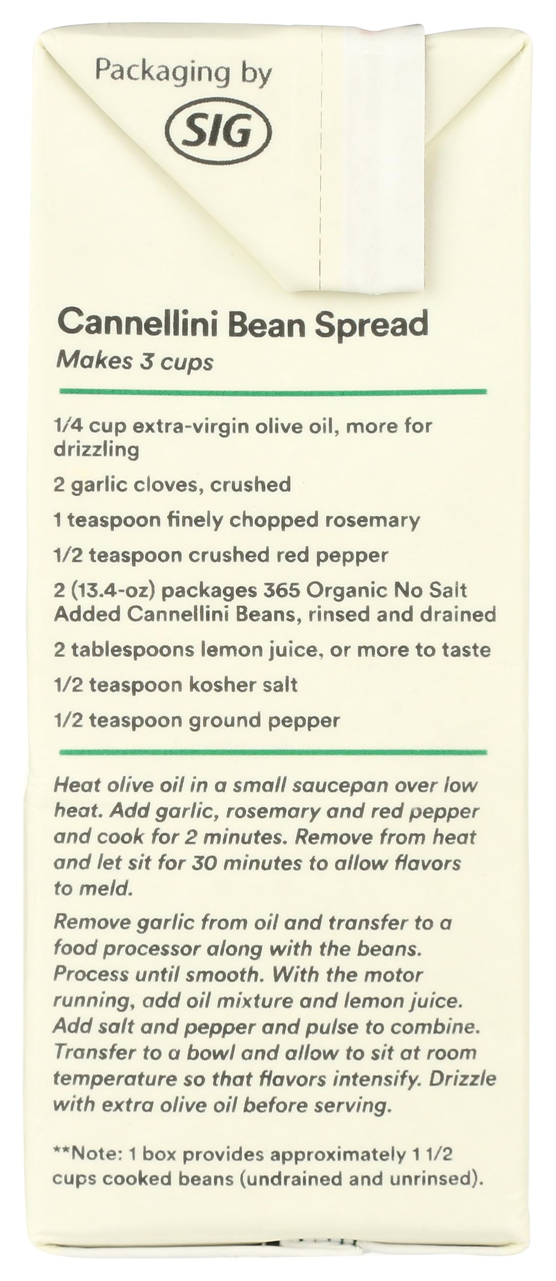 365 by Whole Foods Market, Organic Unsalted Cannellini Beans, 13.4 Ounce