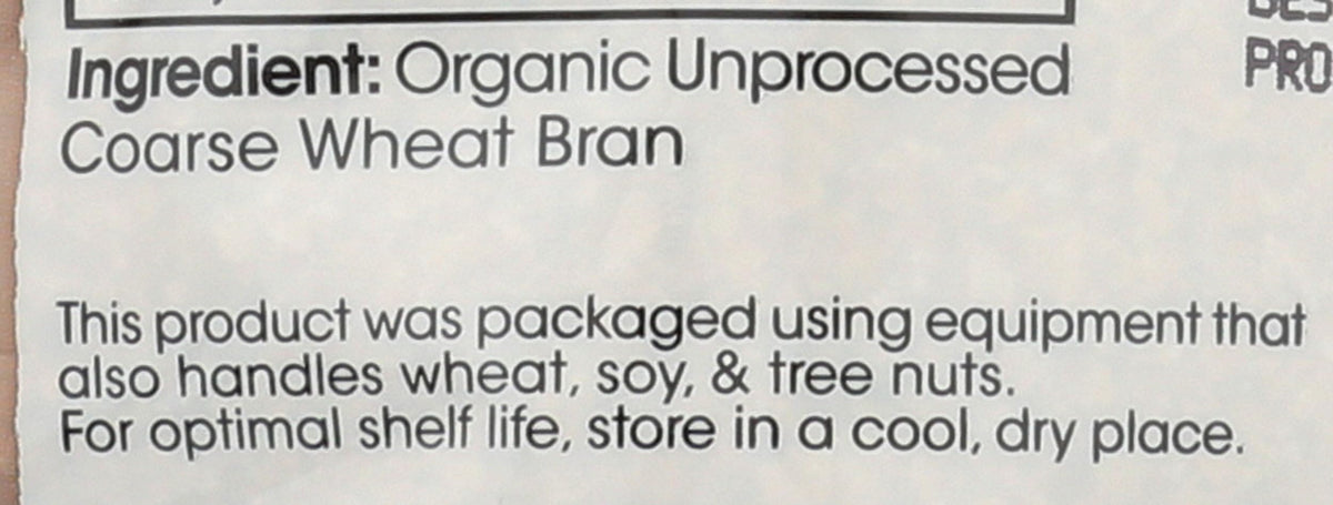 Shiloh Farms, Bran Coarse Organic, 16 Ounce