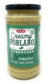H?E?B Creamy Alfredo Poblano Pasta Sauce 15oz - 1 bottle