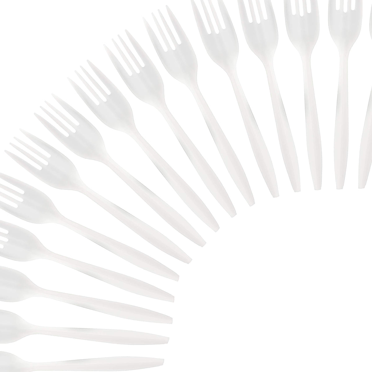 Plasticpro Cutlery 400 Mediumweight White Disposable Plastic Forks