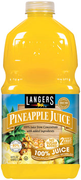 Langer, Pineapple Juice with Vitamin C, 64 Fl Oz Bottle