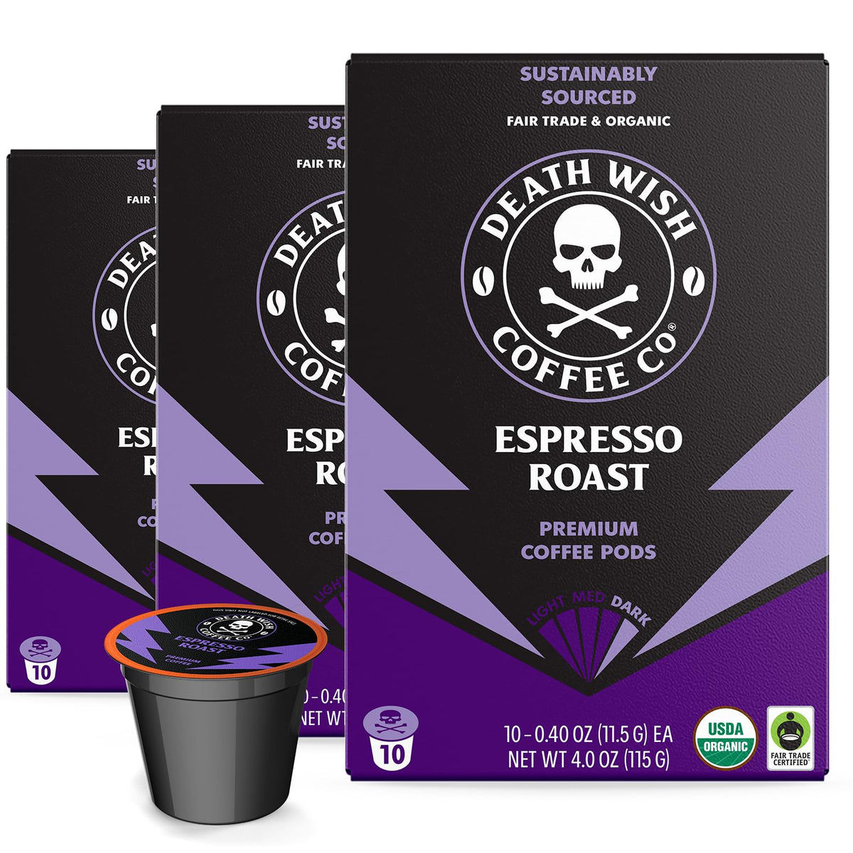 Death Wish Coffee, Espresso Roast Pods (30 Count)