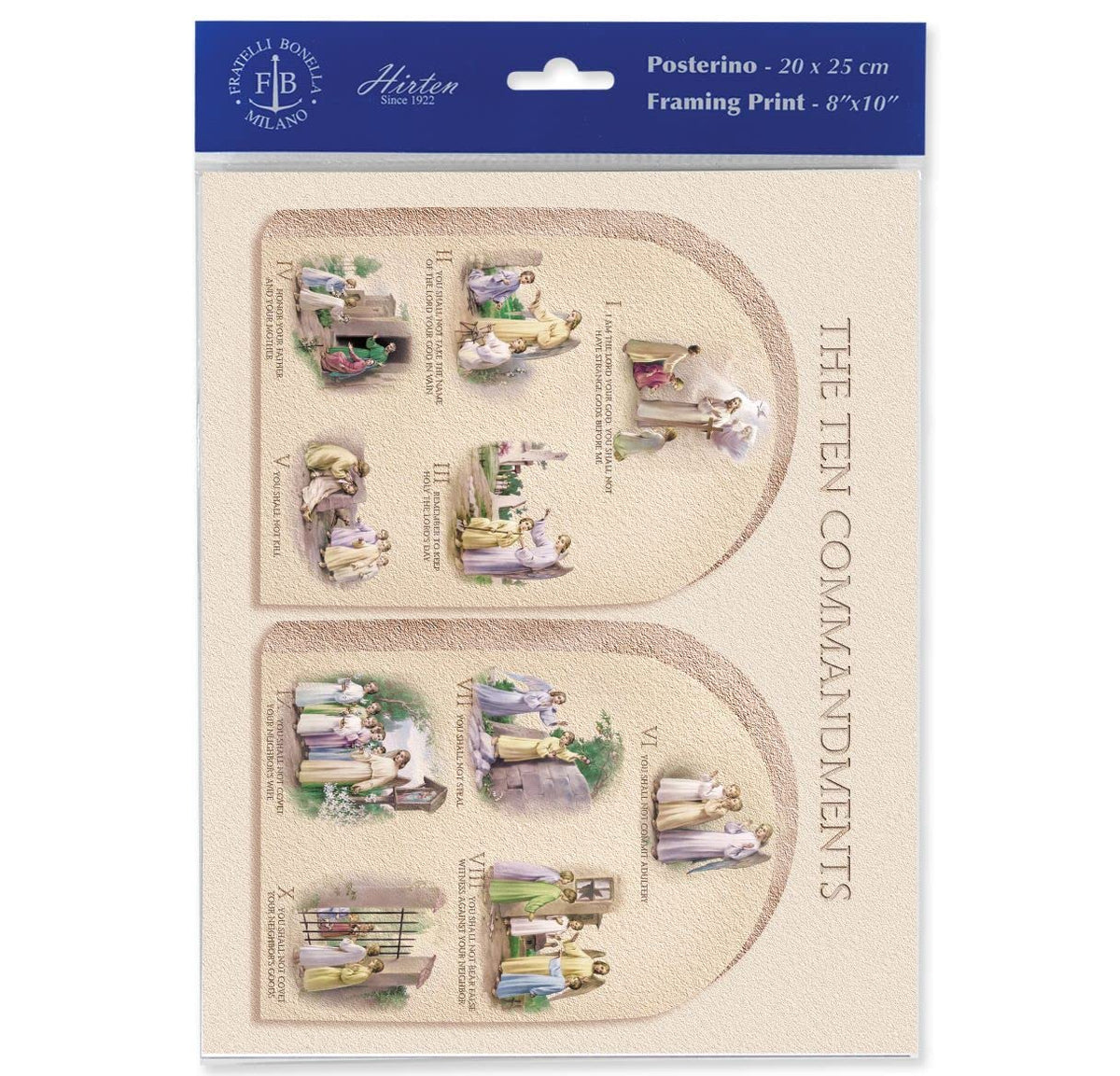 The Ten Commandments 8"x10" Italian Prints, 3-Count Value Pack
