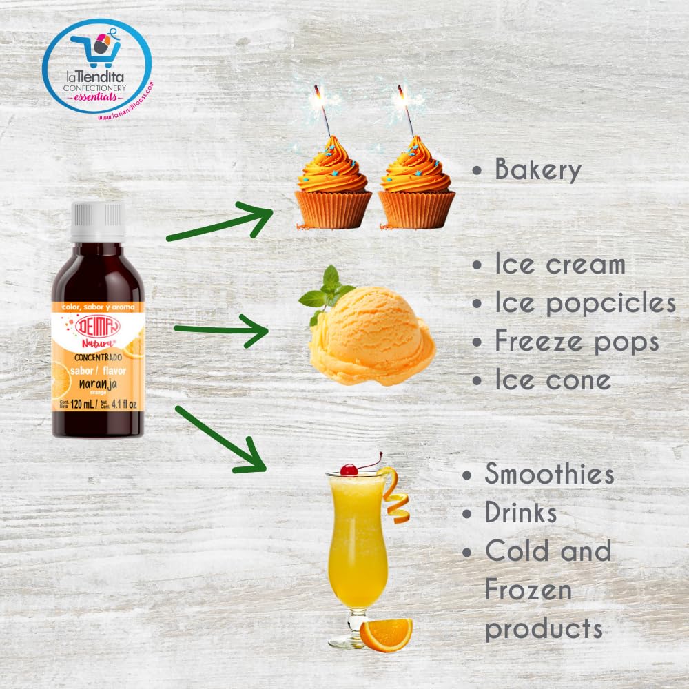 Deiman Natura Artificial Food Flavoring Orange Concentrate (4 fl oz)