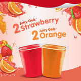 Snack Pack Zero Sugar Strawberry and Orange Flavored Low Calorie Juicy Gels Cups, 3.25 oz., 4-Count