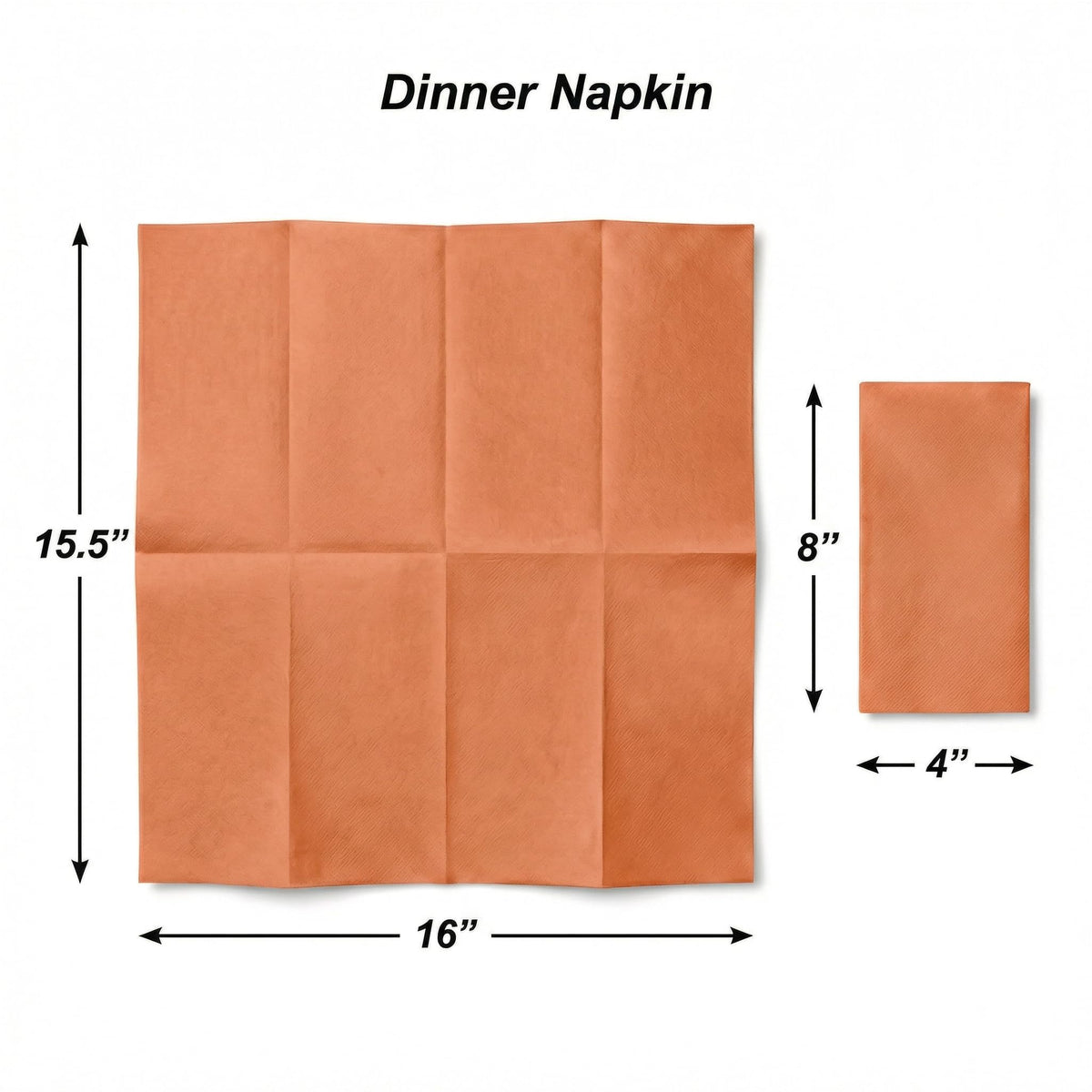 AMERICAN HOMESTEAD Paper Napkins - Terracotta Disposable Linen-Like Dinner Napkins - Restaurant-Quality Table Serviettes for Weddings, Parties