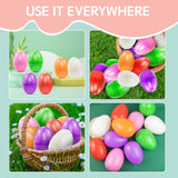 VEAGINS 12Pcs 3.15” Unfilled Easter Eggs, Bulk Colorful Bright Empty Plastic Eggs for Easter Hunt, Surprise Egg, Filling Treats, Easter Basket