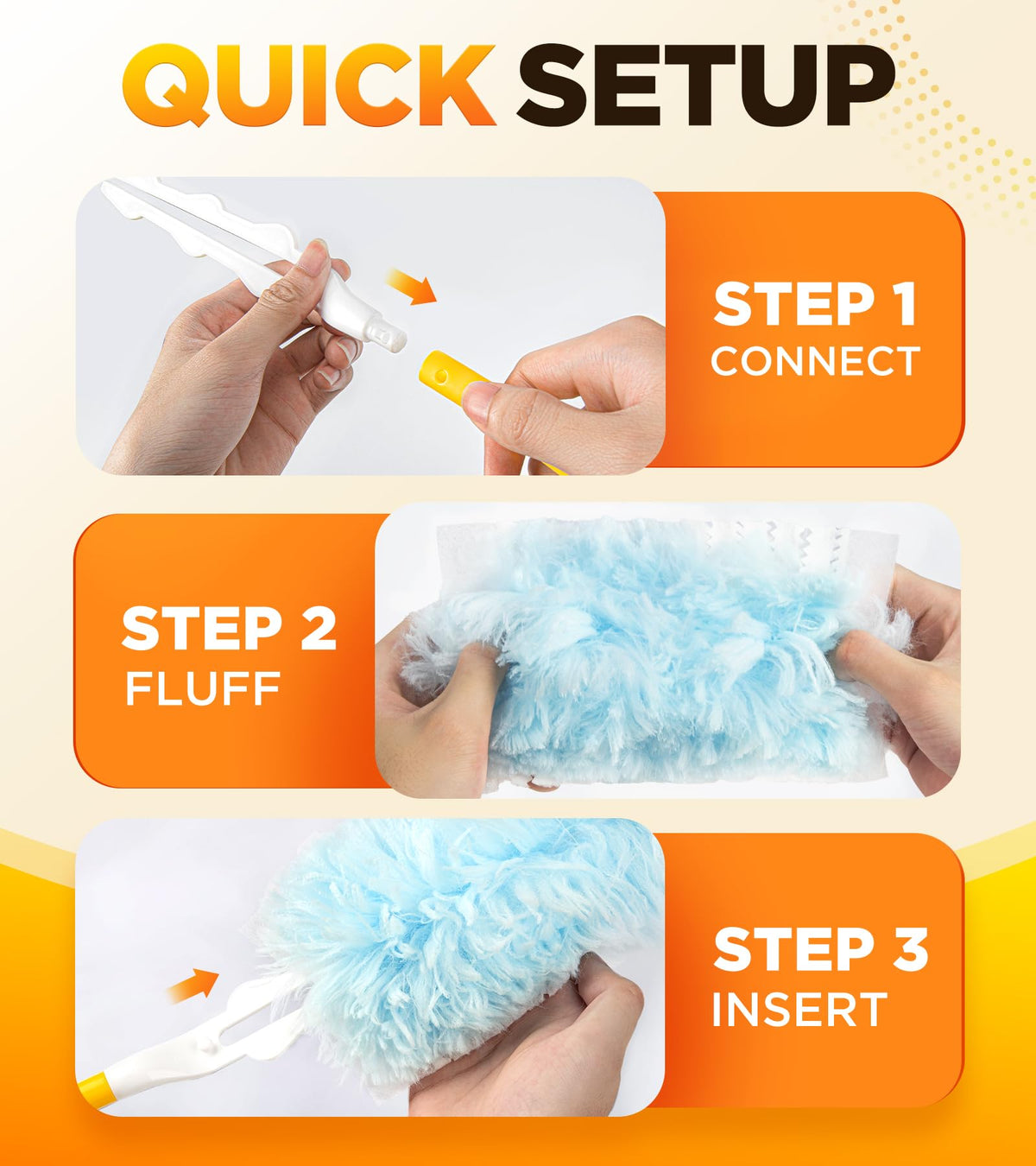 30 Count Duster Refill for Swiffer Duster with 1 Handle, One-Sided Disposable Dusters Refills with 4X Microfibers, Unscented Dusters for Cleaning