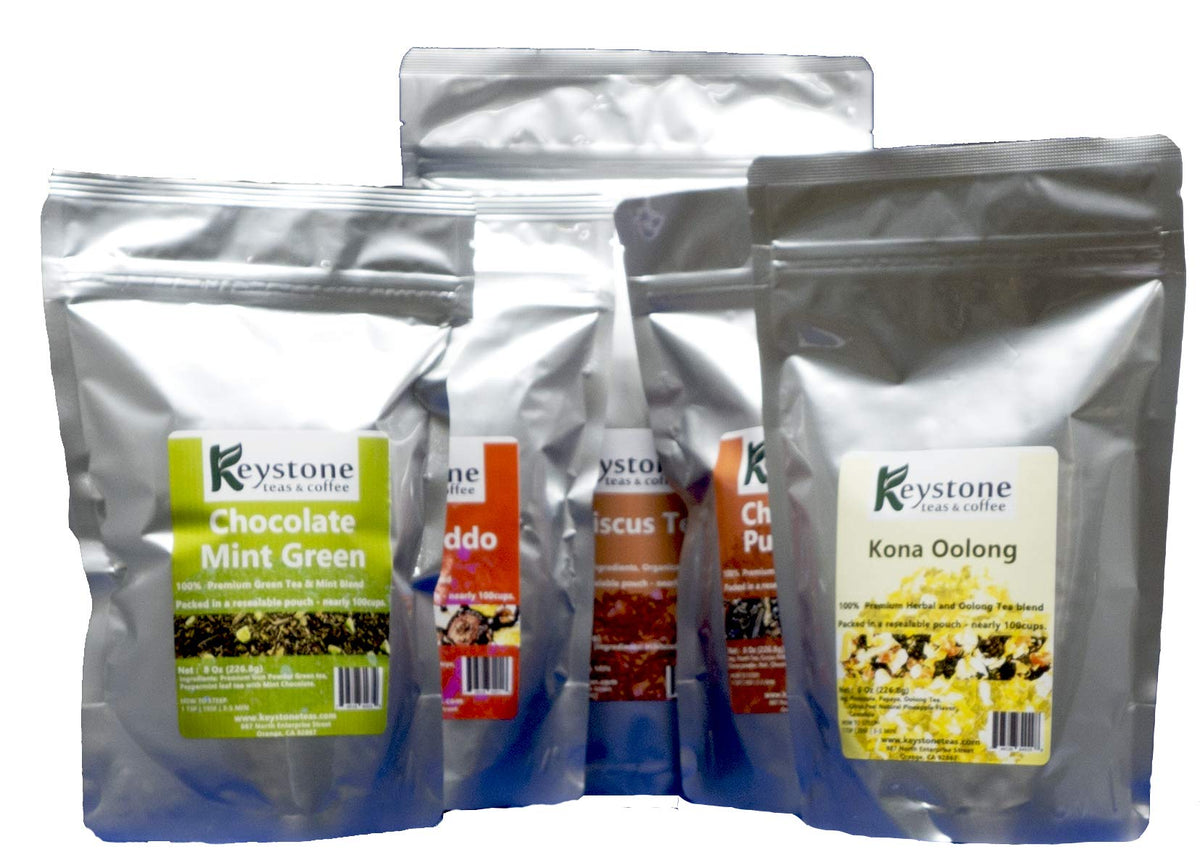 Chocolate Puerh -Loose Leaf Tea, Natural Ingredients: Puerh tea, Cocoa Nibs and Milky Chocolate flavor-2 Oz (20 Cups) (2 Oz)