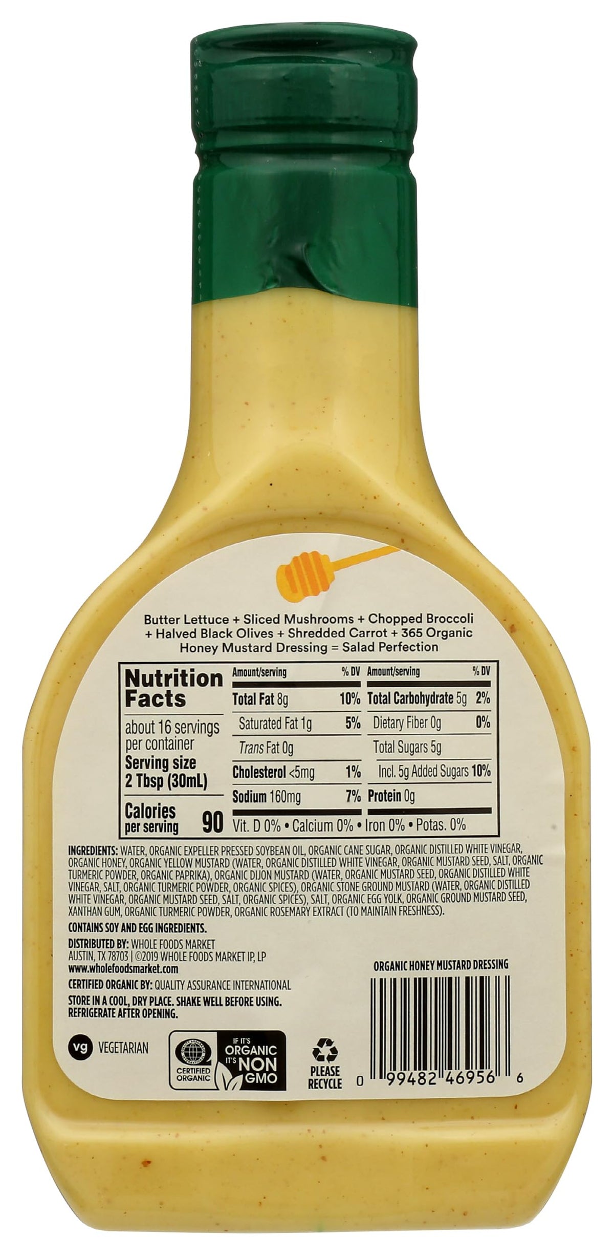 365 by Whole Foods Market, Organic Honey Mustard Dressing, 16 Fl Oz