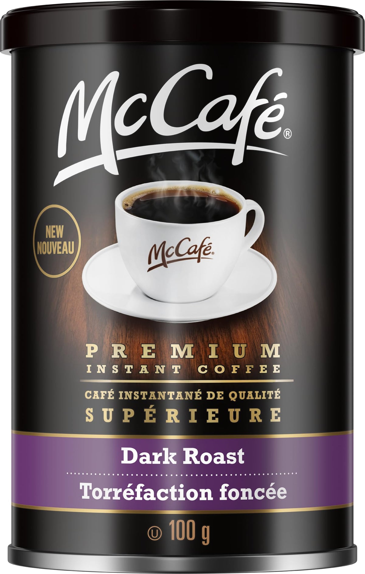 McCafe Premium Instant Coffee, Dark Roast, 100g/3.5 oz. Tin