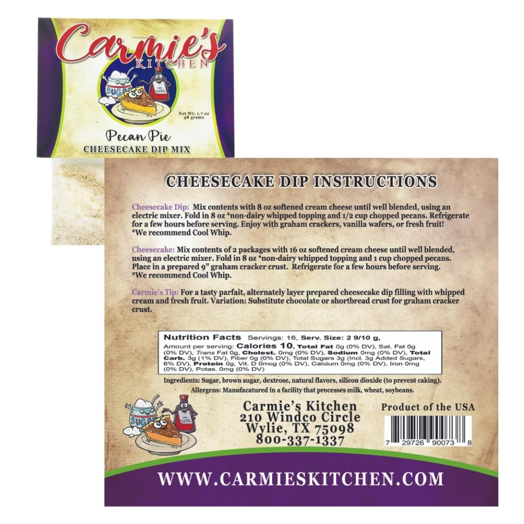 Carmie's Kitchen Cheesecake Dip Mix (Pecan Pie)