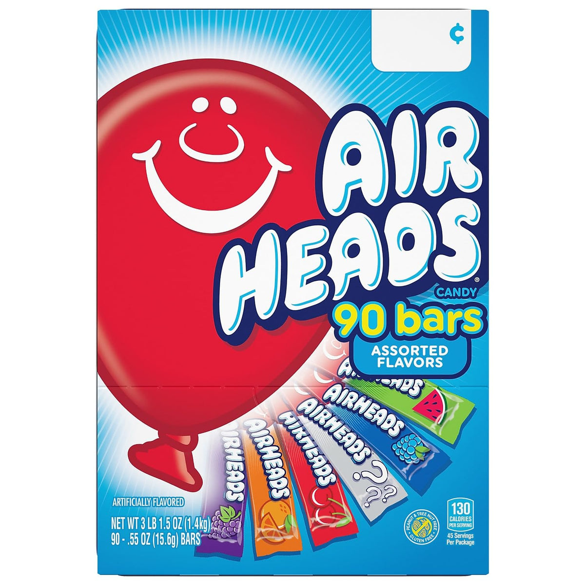 Airheads Assorted Flavors Variety Pack, 90-Count