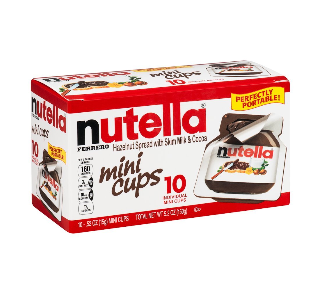 Nutella Hazelnut Spread Mini Cups - 10 Cups