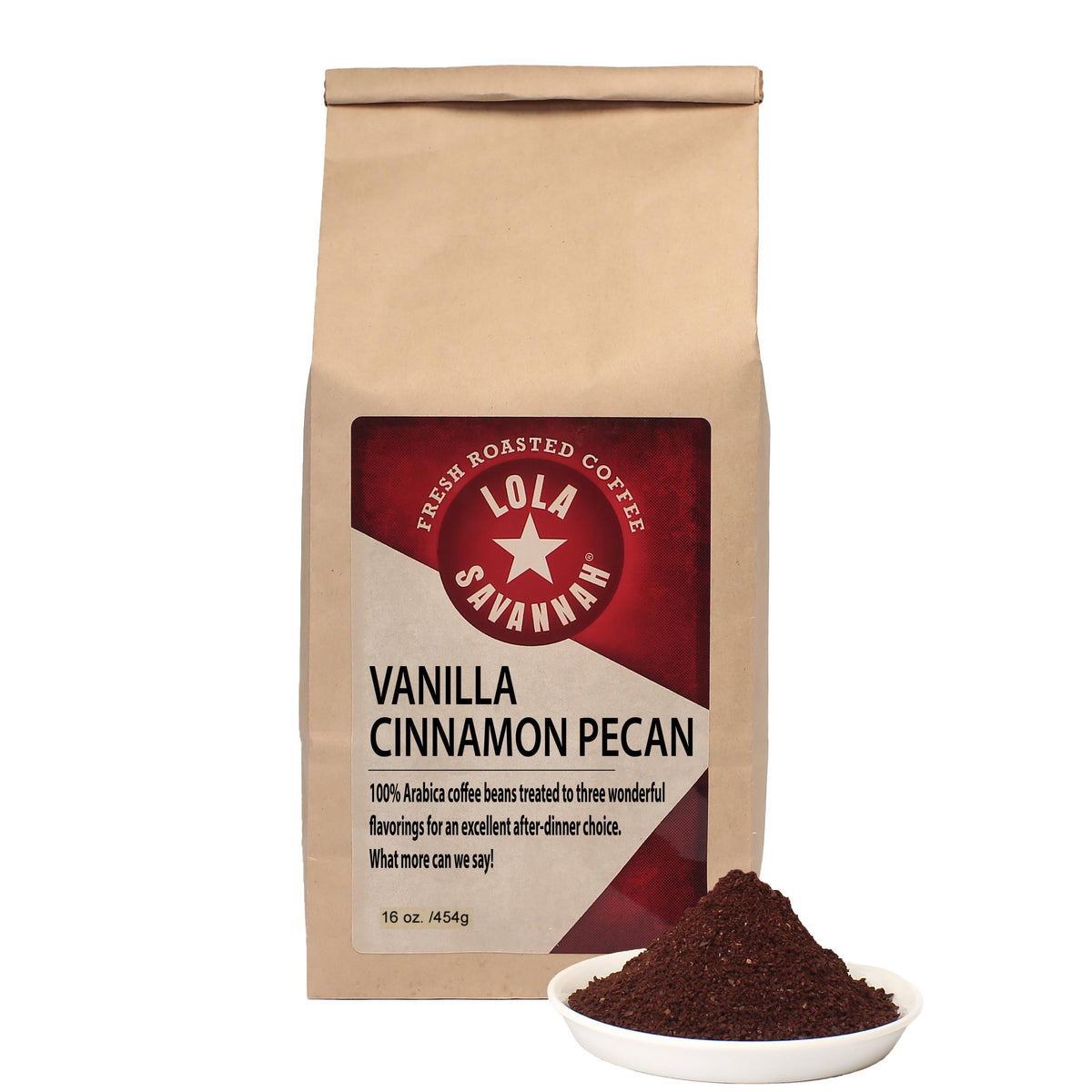 Lola Savannah Vanilla Cinnamon Pecan Ground Caffeinated Coffee, 1lb