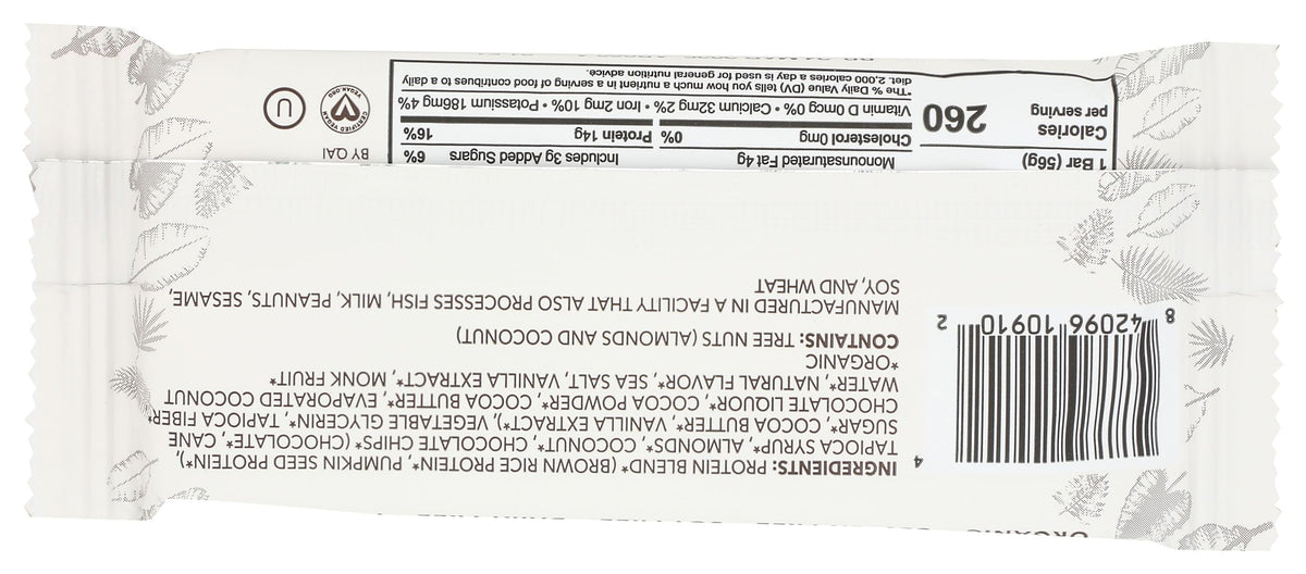 Aloha, Bar Chocolate Coconut Almond, 1.98 Ounce