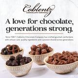 Coblentz Chocolate Gummy Peach Rings Candy, 7 Oz