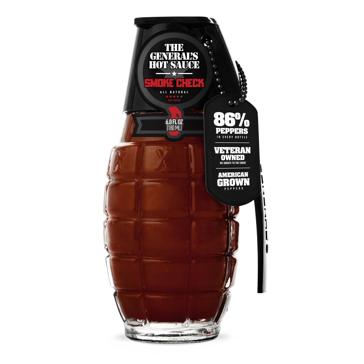 The General's Hot Sauce, Smoke Check, 3/5 Heat Rating, 6 oz