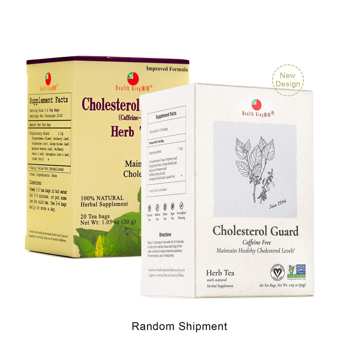 Health King Cholesterol Guard Herb Tea, Teabags, 20 Count Box