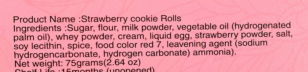 Toko Strawberry Cookie Rolls 2.64 Oz(2 Pack)