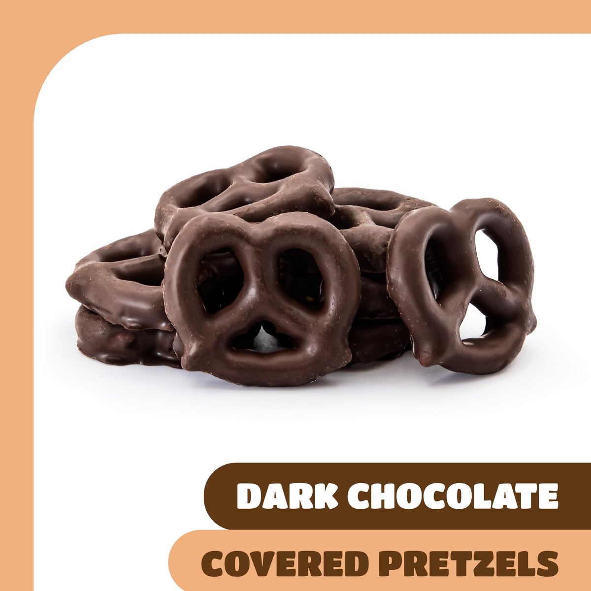 Chocolate Covered Pretzels - 22 Ounce Pack - Dark Chocolate Pretzels for Buffets, Office Bowls, Snacking, and Gifting - Sweet & Salty Snack - Crunchy