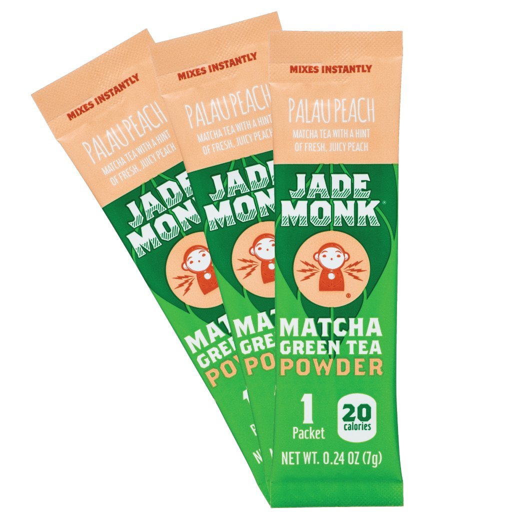 Jade Monk On-The-Go Matcha Green Tea Powder - Enjoy Anytime, Anywhere - All Natural energy, Mixes Instantly - Perfect For A Busy Lifestyle - Palau
