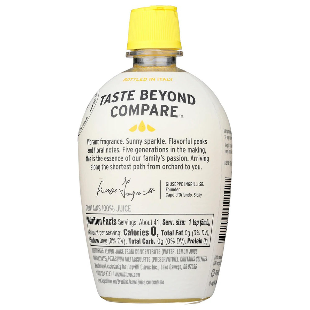 Ingrilli 100% Lemon Juice from Concentrate, 7 Fl Oz Bottle (Pack of 12)