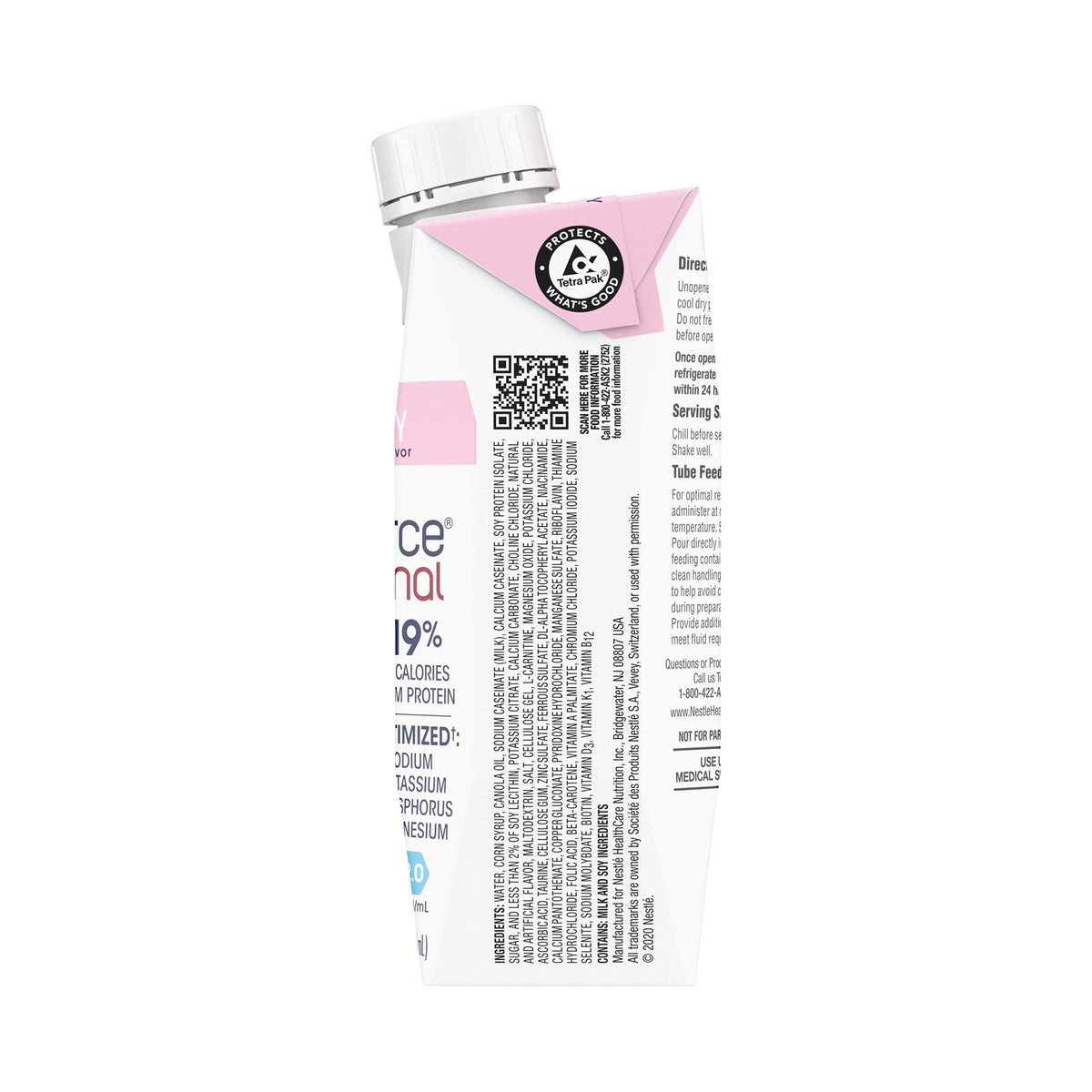 Nestle Novasource Renal Nutritionally Complete Formula Strawberry 8 oz Carton 24 Ct