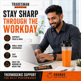 Tradesman Nutrition Shred, Orange Thermogenic Support Energy Drink Powder Packets, Energy & Focus Support Formula for Men & Women, 30 Sachets