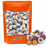 2 Pounds Halloween Peanut Butter Spooky Eye Balls, Trick-Or-Treat Party Bag Fillers, Individually Wrapped in Multi-color Eye Design Foils, Kosher