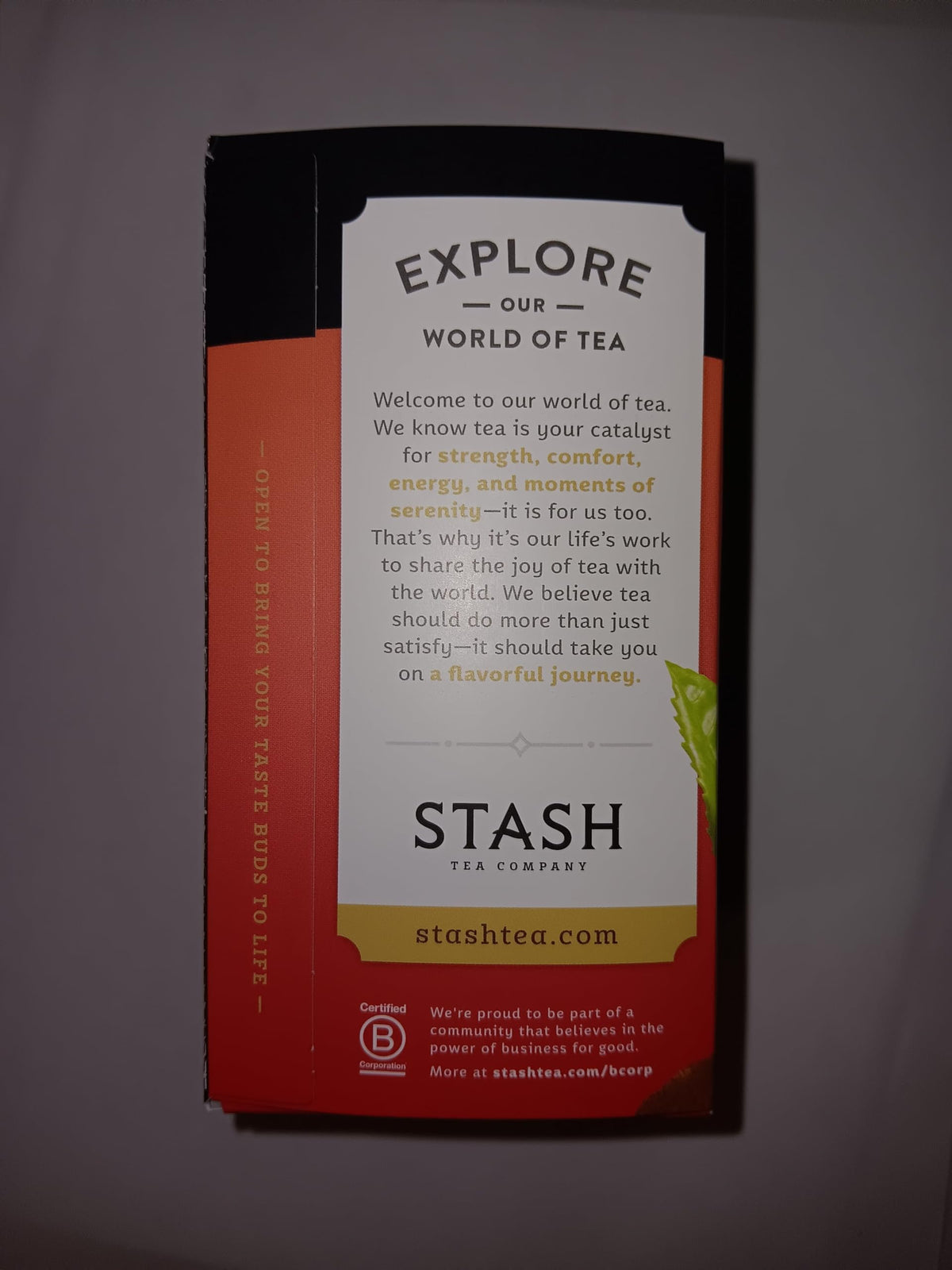 Black Tea-Chai Spice Stash Tea, 20 Count (Pack of 1)