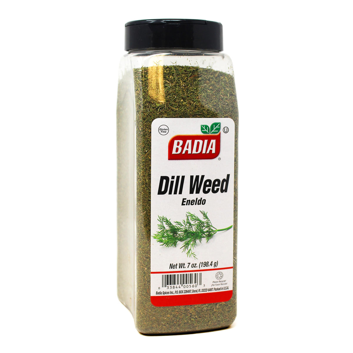 Badia Dill Weed 7 oz - Dill Seasoning Herb for Fish, Pickles, Dressings, Sauces & Salads, Gluten Free, Kosher
