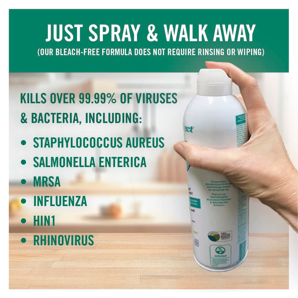 Benefect Botanical Decon 30 Disinfectant Cleaner, 14 oz. Ready-To-Use Spray, Hospital Grade Disinfectant, Kills Over 99.99% of Germs, Safe