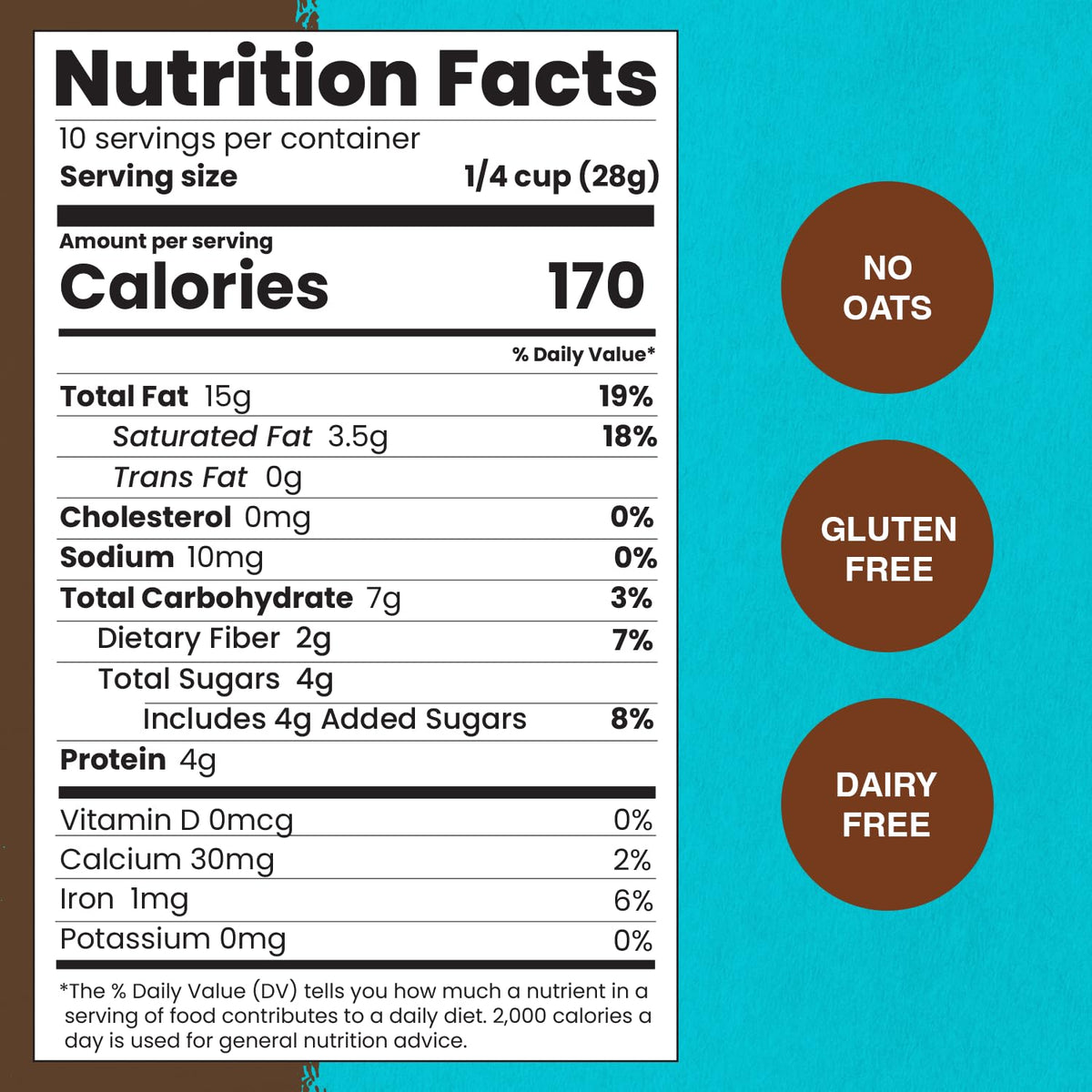 Paleonola Original Grain Free Granola, 10 Oz Resealable Bag (Pack of 6) - Grainless Protein Paleo Granola Blended with Dried Coconut and Cranberries