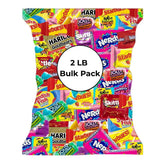 Christmas Candy Individually Wrapped Treats - 2LB Holiday Bulk Assorted Variety Pack - Party Favor Bags - Full-Size Bars - Stocking Stuffer Mix