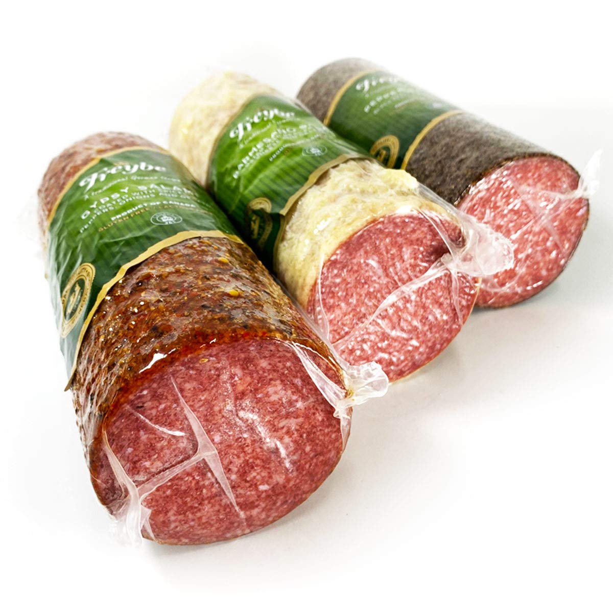Parmesano Coated Salami, Freybe Gourmet German Sausage, approx. 1.9 lb
