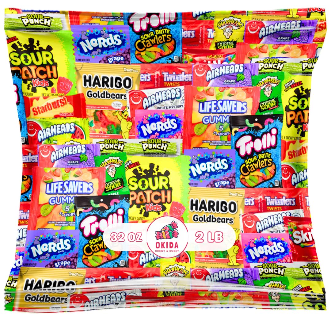 Assorted Candy Variety Pack - Individually Wrapped Party Candy Assortment - Candy For Every Occasion! (32 Ounces)