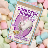 Oinkster Bunny Marshmallows Pig Lovers Gifts for Easter Baskets Premium Pastel Mallows Kids Teens Adults Care Package Ideas Funny Piggy with Bunny